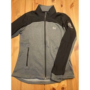 Adidas Golf Womens Gray Black Full Zip Dunes West Jacket Medium BR8387